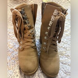 MIA Tan Lace-Up Women's Boots